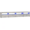 Sale vidaXL TV-Schrank mit LED-Leuchten Betongrau 240x35x40 cm 3