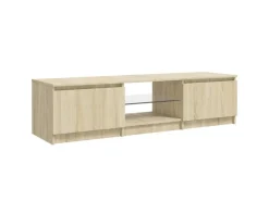vidaXL TV-Schrank mit LED-Leuchten Sonoma-Eiche 140x40x35,5 cm
