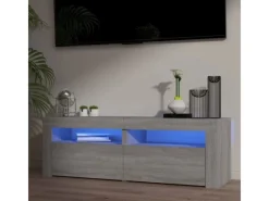 vidaXL TV-Schrank mit LED-Leuchten Grau Sonoma 120x35x40 cm Modell 1