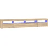 vidaXL TV-Schrank mit LED-Leuchten Sonoma-Eiche 240x35x40 cm