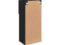 vidaXL TV-Schrank mit LED-Leuchten Schwarz 40,5x30x90 cm