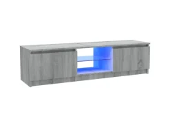 vidaXL TV-Schrank mit LED-Leuchten Grau Sonoma 120x30x35,5 cm
