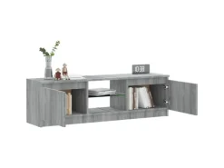 vidaXL TV-Schrank mit LED-Leuchten Grau Sonoma 120x30x35,5 cm