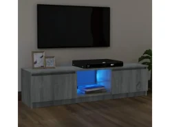 vidaXL TV-Schrank mit LED-Leuchten Grau Sonoma 120x30x35,5 cm