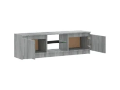 vidaXL TV-Schrank mit LED-Leuchten Grau Sonoma 120x30x35,5 cm
