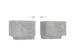 vidaXL TV-Schrank mit LED-Leuchten Betongrau 180x35x40 cm 2