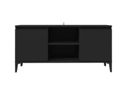 vidaXL TV-Schrank mit Metallbeinen Schwarz 103,5x35x50 cm