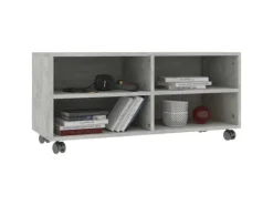 vidaXL TV-Schrank mit Rollen Betongrau 90x35x35 cm Holzwerkstoff