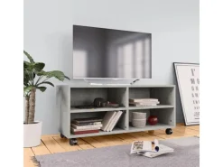 vidaXL TV-Schrank mit Rollen Betongrau 90x35x35 cm Holzwerkstoff
