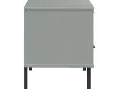 Outlet vidaXL TV-Schrank OSLO mit Metallbeinen Grau Massivholz Kiefür Modell 3