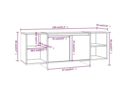 vidaXL TV-Schrank Räuchereiche 130x35x50 cm Holzwerkstoff