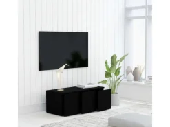 Discount vidaXL TV-Schrank Schwarz 80x34x30 cm Holzwerkstoff