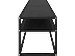 Outlet vidaXL TV-Schrank Schwarz 200x40x40,5 cm Hartglas
