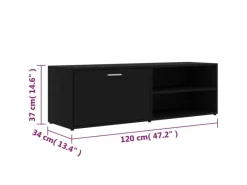 Sale vidaXL TV-Schrank Schwarz 120x34x37 cm Holzwerkstoff Modell 1