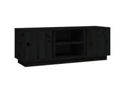 Online vidaXL TV-Schrank Schwarz 110x35x40,5 cm Massivholz Kiefür Modell 1