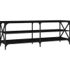 New vidaXL TV-Schrank Schwarz 140x40x50 cm Holzwerkstoff