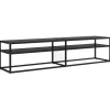 vidaXL TV-Schrank Schwarz 180x40x40,5 cm Hartglas