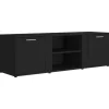 vidaXL TV-Schrank Schwarz 120x34x37 cm Holzwerkstoff