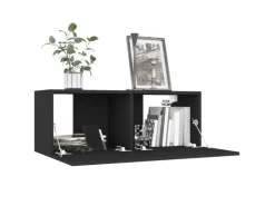 vidaXL TV-Schrank Schwarz 80x30x30 cm Holzwerkstoff