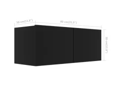 vidaXL TV-Schrank Schwarz 80x30x30 cm Holzwerkstoff