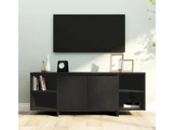 vidaXL TV-Schrank Schwarz 130x35x50 cm Holzwerkstoff