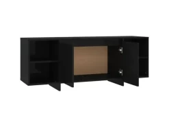 vidaXL TV-Schrank Schwarz 130x35x50 cm Holzwerkstoff