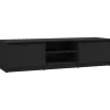 vidaXL TV-Schrank Schwarz 140x40x35,5 cm Holzwerkstoff
