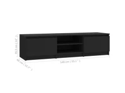 vidaXL TV-Schrank Schwarz 140x40x35,5 cm Holzwerkstoff