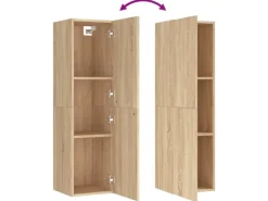 vidaXL TV-Schrank Sonoma-Eiche 30,5x30x110 cm Holzwerkstoff