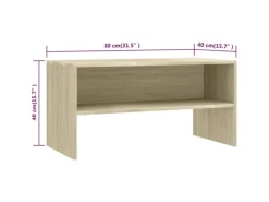 Online vidaXL TV-Schrank Sonoma-Eiche 80x40x40 cm Holzwerkstoff