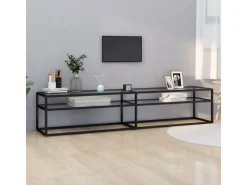 vidaXL TV-Schrank Transparent 200x40x40,5 cm Hartglas