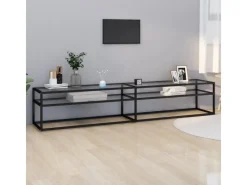 New vidaXL TV-Schrank Transparent 220x40x40,5 cm Hartglas