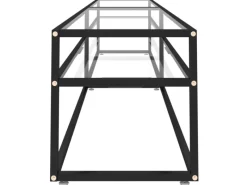 New vidaXL TV-Schrank Transparent 220x40x40,5 cm Hartglas