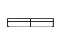 New vidaXL TV-Schrank Transparent 220x40x40,5 cm Hartglas