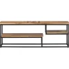 vidaXL TV-Schrank 110x30x39 cm Massivholz Teak