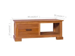 Online vidaXL TV-Schrank 90x50x37 cm Massivholz Teak