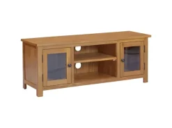 Hot vidaXL TV-Schrank 110x35x44 cm Massivholz Eiche