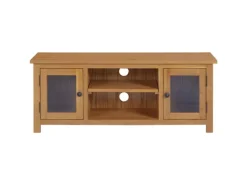 Hot vidaXL TV-Schrank 110x35x44 cm Massivholz Eiche