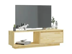 New vidaXL TV-Schrank 110x30x33,5 cm Massivholz Kiefür