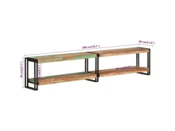 Best vidaXL TV-Schrank 200x30x40 cm Massives Altholz