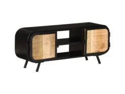 Clearance vidaXL TV-Schrank 110x30x45 cm Raues Mangoholz Modell 3