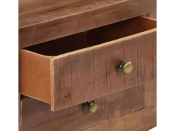 vidaXL TV-Schrank 110x30x40 cm Raues Mangoholz Modell 1