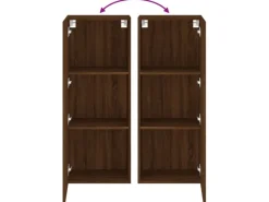 vidaXL TV-Wandschrank Braun Eiche-Optik 40,5x30x102 cm Holzwerkstoff