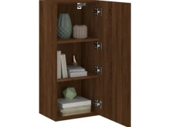 vidaXL TV-Wandschrank Braun Eiche-Optik 40,5x30x90 cm Holzwerkstoff