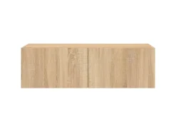vidaXL TV-Wandschrank mit LED-Leuchten Sonoma-Eiche 100x35x31 cm