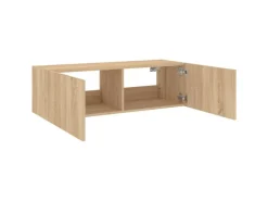vidaXL TV-Wandschrank mit LED-Leuchten Sonoma-Eiche 100x35x31 cm