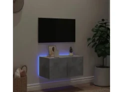 Outlet vidaXL TV-Wandschrank mit LED-Leuchten Betongrau 60x35x31 cm