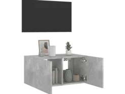 Outlet vidaXL TV-Wandschrank mit LED-Leuchten Betongrau 60x35x31 cm