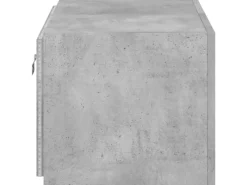 Outlet vidaXL TV-Wandschrank mit LED-Leuchten Betongrau 60x35x31 cm