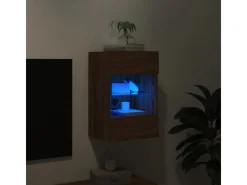vidaXL TV-Wandschrank mit LED-Leuchten Braun Eichen-Optik 40x30x60,5cm